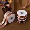 Wholesale 1/8"-4" 100% Polyester Satin Brown Matt Ribbon Single Face Satin Ribbon for Package