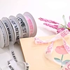 Eco-Friendly Custom Logo TPU Printed Silicone Ribbon 25mm Matte Finish for Gift and Flower Packaging