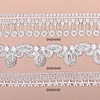 White Water Soluble Floral Sequin Embroidered Chemical Lace Trim 4.2cm 4.5cm 2.5cm for Garment Decoration