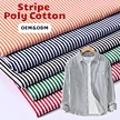 80% Polyester 20% Cotton Printed Stipred TC Fabric Polycotton Material for Shirt and Dress