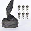 Wholesale Factory #10 Long Chain Zipper Resin Zipper Long Chain With Special Teeth Shape Zipper Rolls