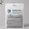 Wholesale Bulk Printed Custom Logo Frosted Die Cut Handle Garment Storage Packaging Bags for Apparel