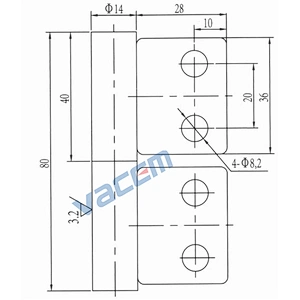Cabinet Door Hinge Specification and Installation Dimension