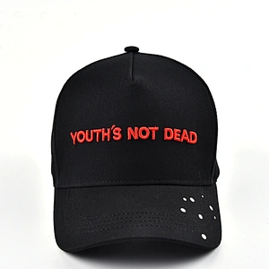 2019 Newest Fashion Embroidery Black Baseball Cap Hat