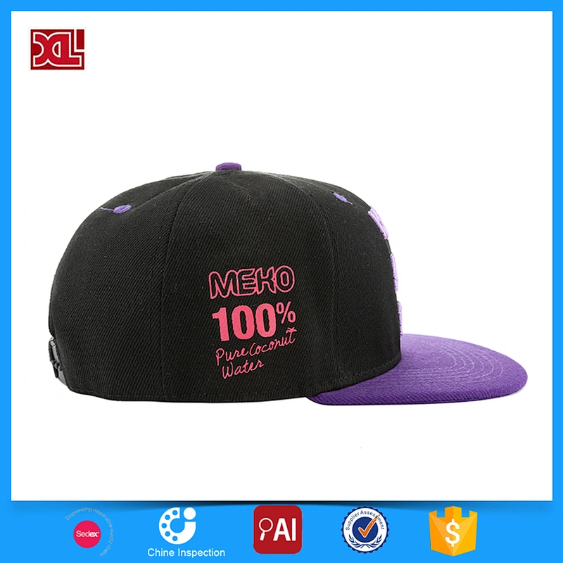 6 panels adult custom embroidery logo snapback gorra  hat