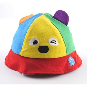 Cartoon custom kids bucket hat children fishing cap with cute ears