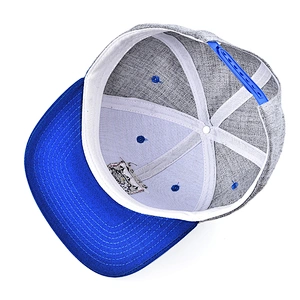 Embroidery logo flat bill hats grey  fabric boys snapback caps