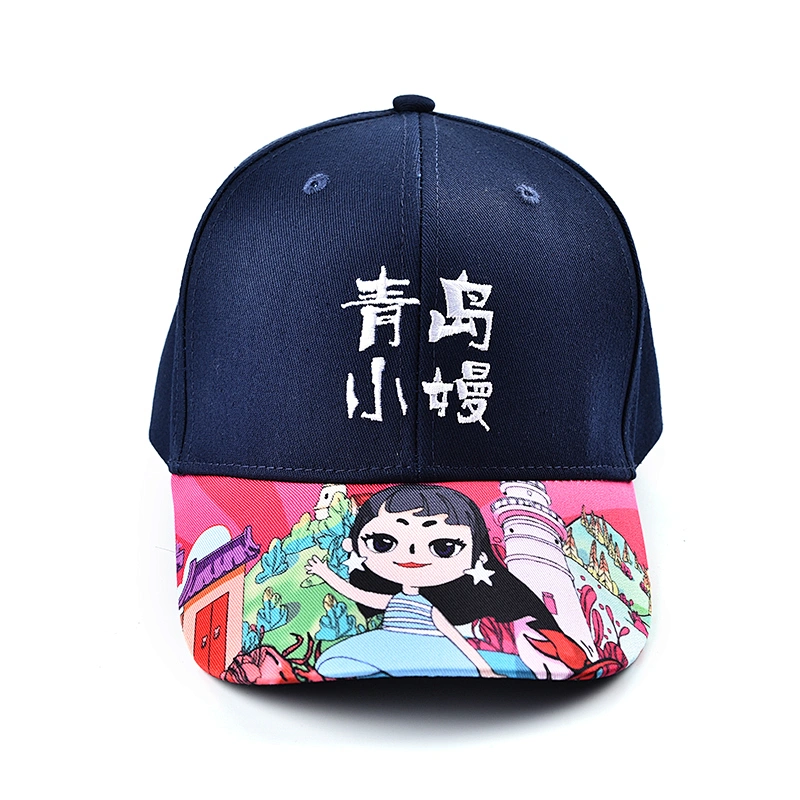 Custom Logo Digital Print Copper Buckle Sport Baseball Hats And Caps Men