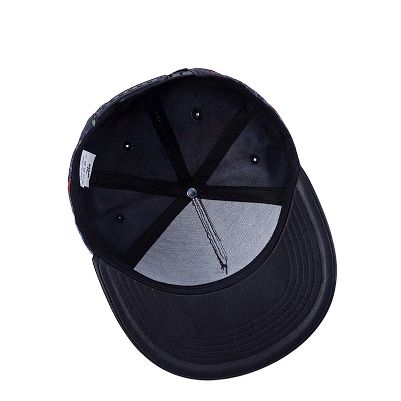 Mens Digital Printing Floral Flat Bill Men Trucker Snap Back Caps