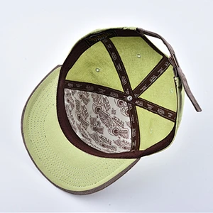 7 Panels Suede Fabric Brim Mens Snapback Gorras Cap