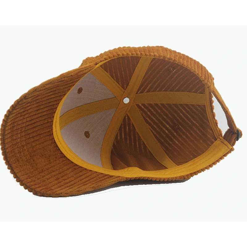 Custom Logo Corduroy Pre-Curved Brim Golf Baseball Winter Hat Cap