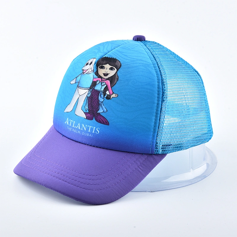 Children 5 panel trucker hats kids mesh and foam sport caps