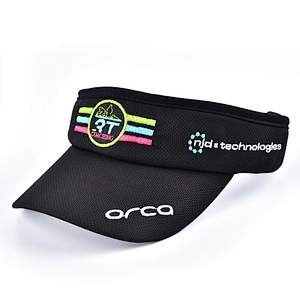 100% polyester breathable mesh air tech performance fabric golf cap sun visor with customized logo