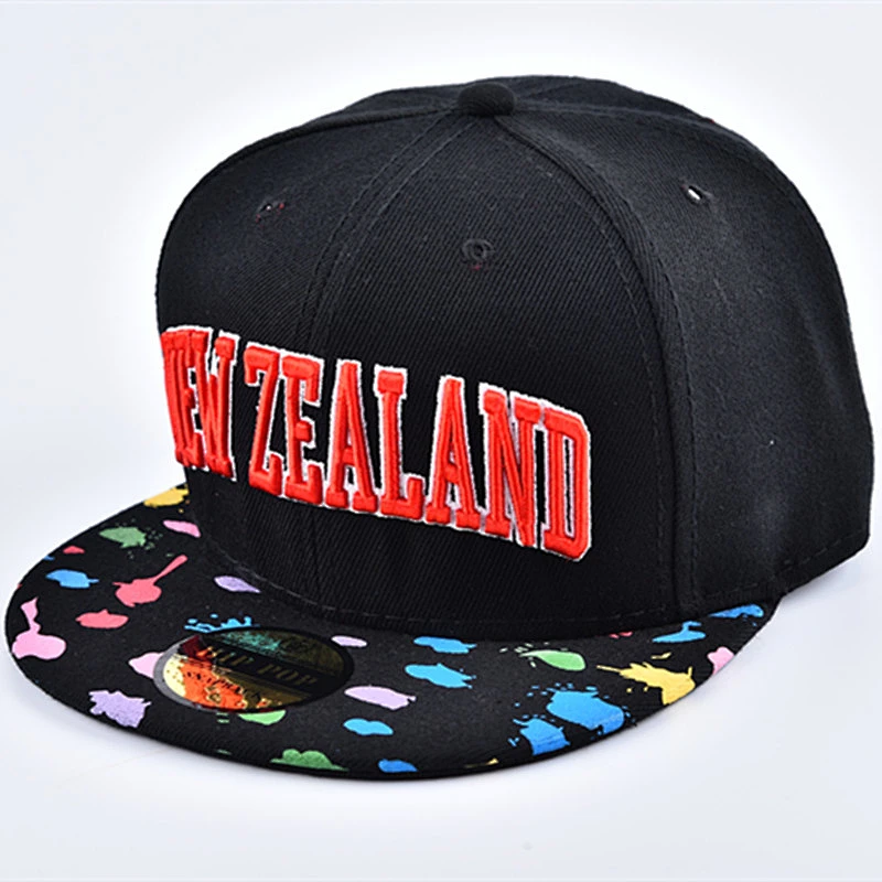 Good Quality Unisex Cotton Flat Round Bill Snapback Caps Gorras