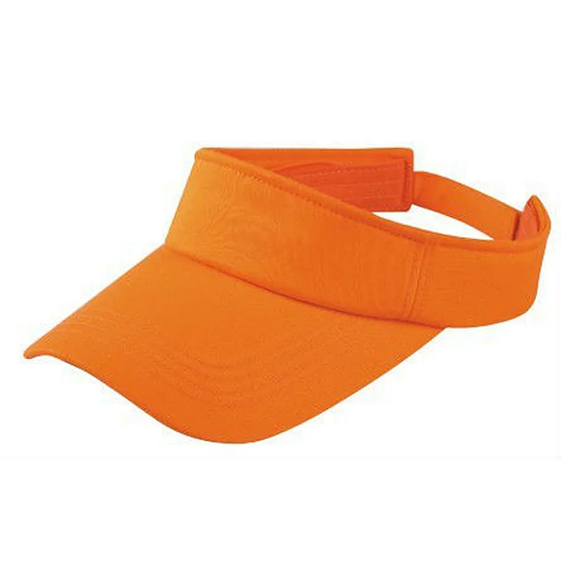 Visor Sun Plain Hat Sports Cap Colors Golf Tennis Beach Adjustable Men Women