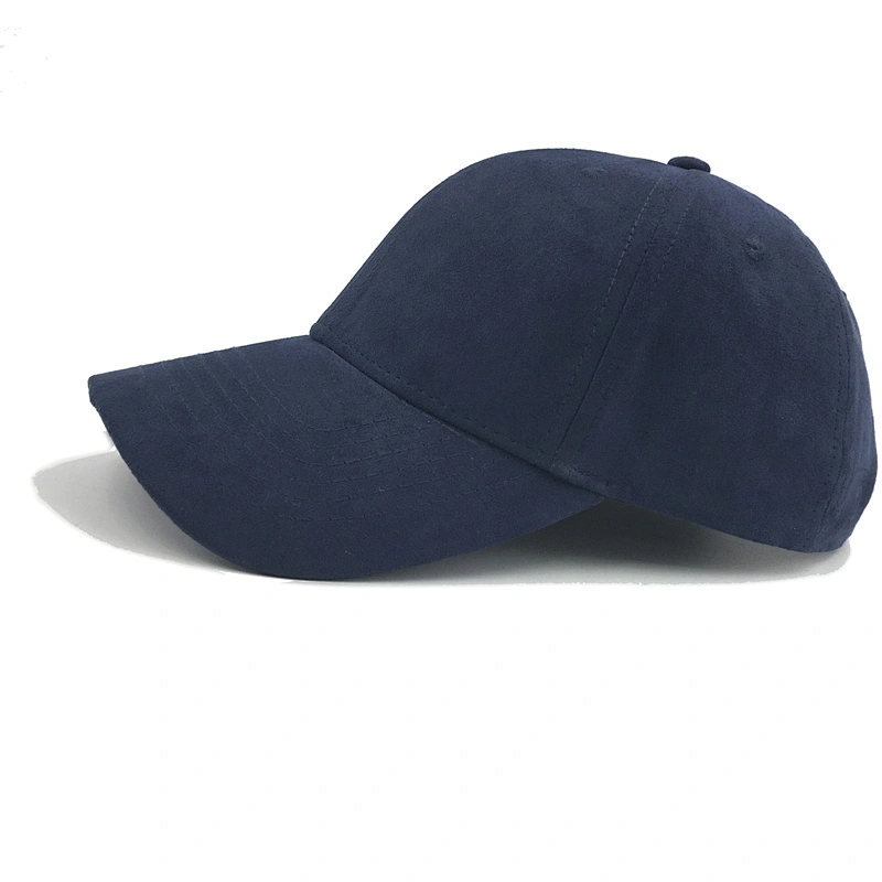 Cotton Suede Fabric Baseball Caps Hat  Plain Solid Visor in Stock