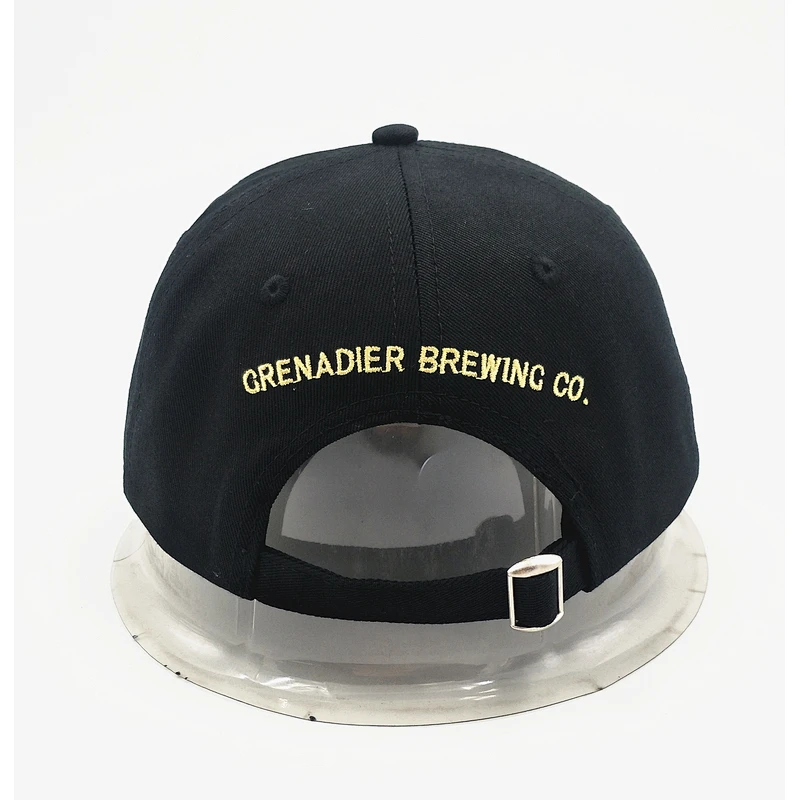 Unstructured baseball cap with customized Embroidered logo cap Black baseball cap in china factory
