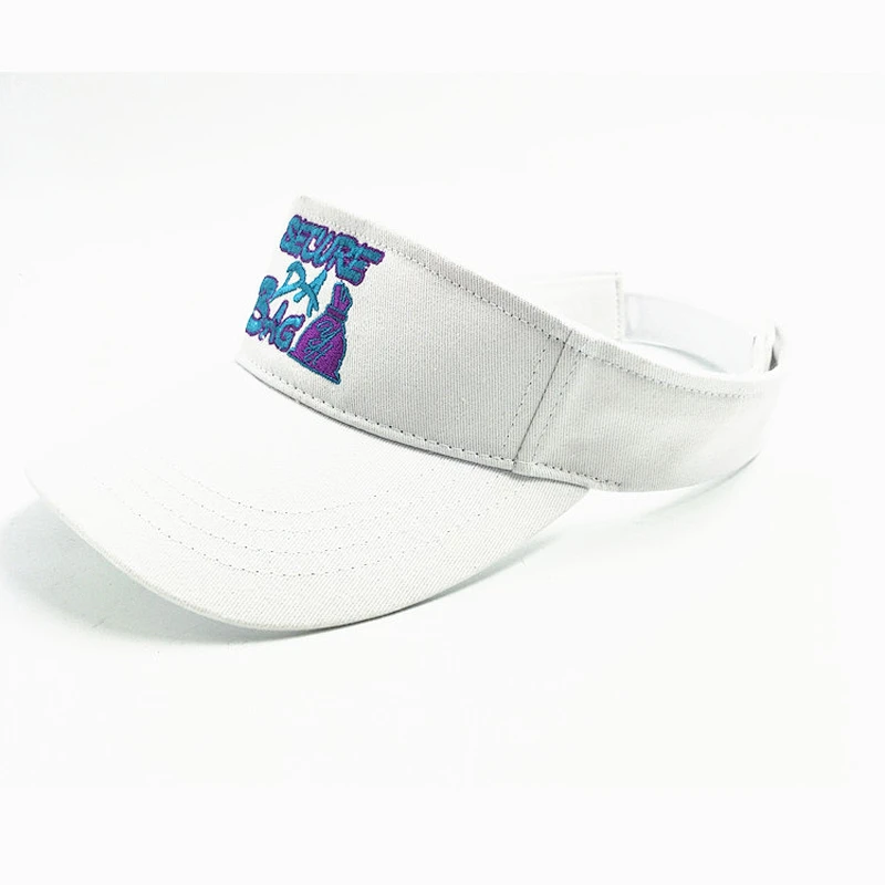 Promotion Seasonal Embroidered monogram adjustable straw beach visor with cheap price