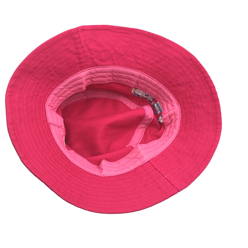 Sun Protection Women Fisherman Hat Custom Embroidery Bucket Cap