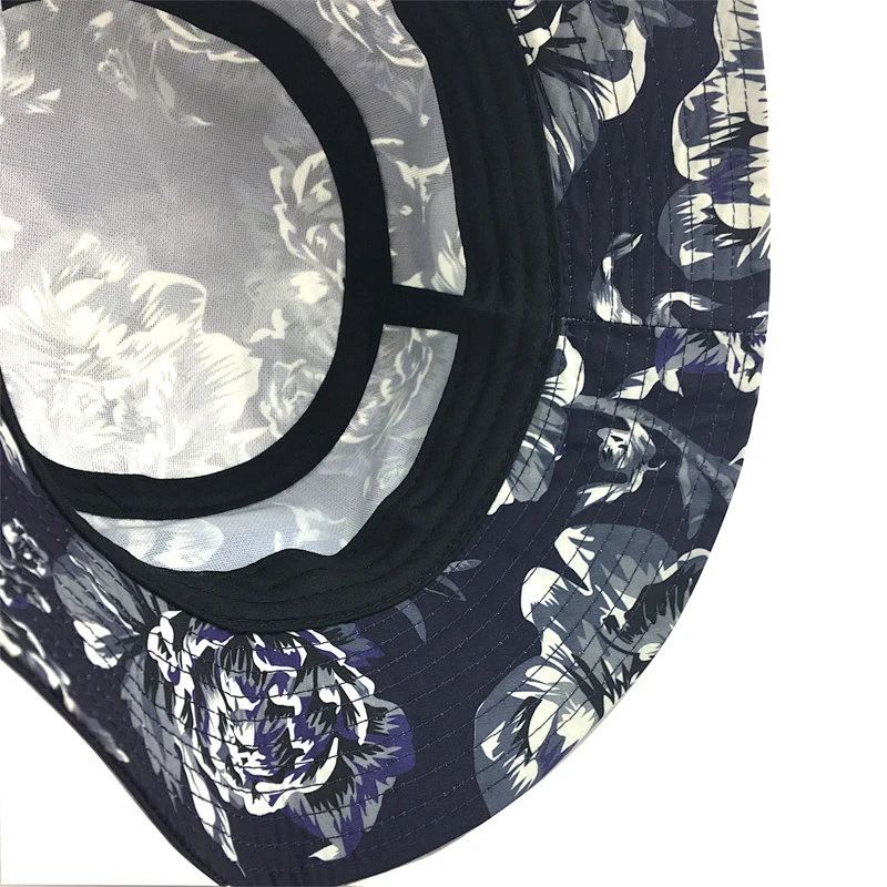 Digital Printing Floral Sun Protection Fishing hats women bucket cap