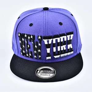 Custom Logo  Flat Brim 6 Panel Snapback Hats Sport Caps