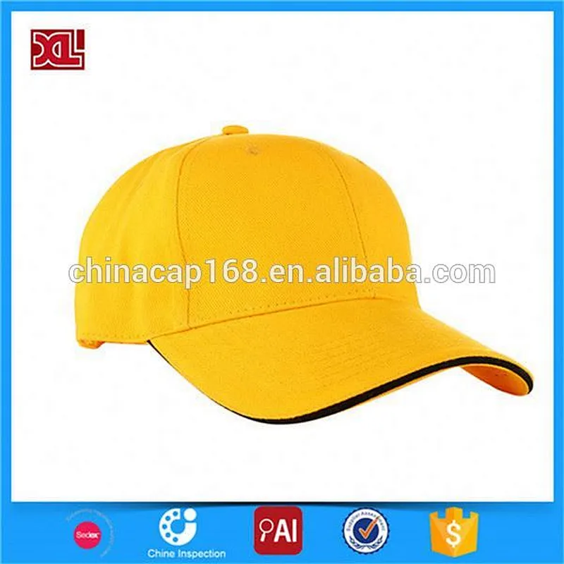 Promotional 6 Panel Sandwich Sport Plain Caps Unisex Baseball Hats in Stock