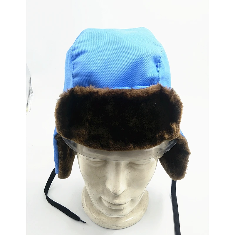 Custom fur beanie mens  winter caps ushanka hat with warm earflap