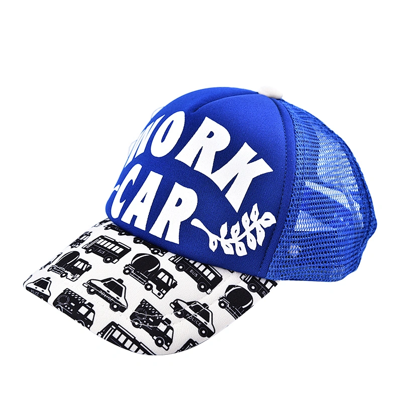 fashion wholesale printed logo mesh  hat,custom  cap