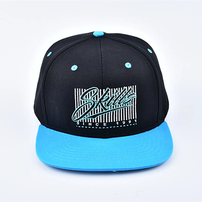100% cotton Fashion Mens Brim Snapback Hat Baseball Cap