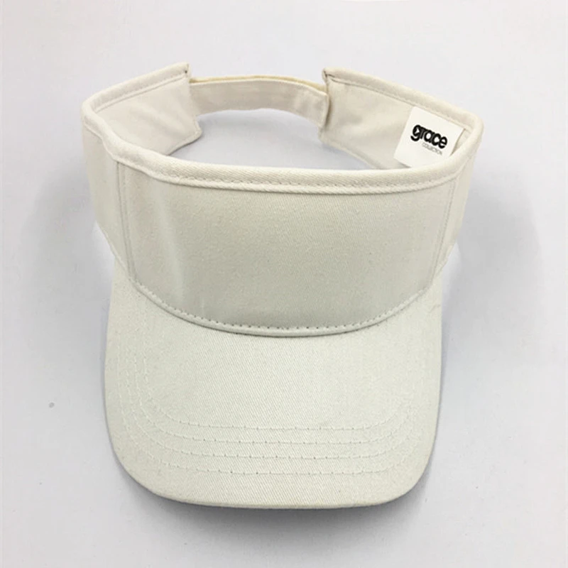 Wholesale Unisex Sun Protection Blank Cotton Golf Visor Hat Cap