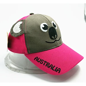 Children/kids cute caps sun hats with ear and bear embroidery logo wholesale in China