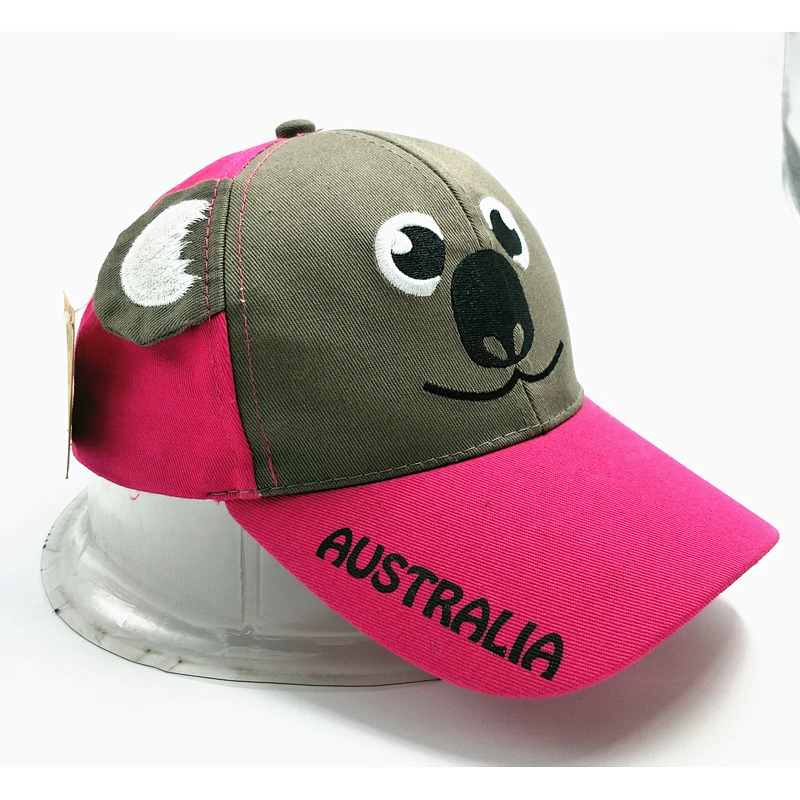 Children/kids cute caps sun hats with ear and bear embroidery logo wholesale in China