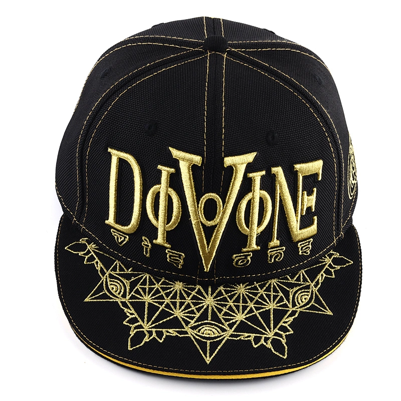 Embroidery Logo Males Gorras Flat Bill Snap Back Hat