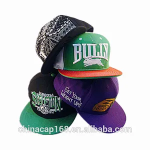wholesale Men  Flat Brim Snap Back Gorras Caps With Embroidery Logo