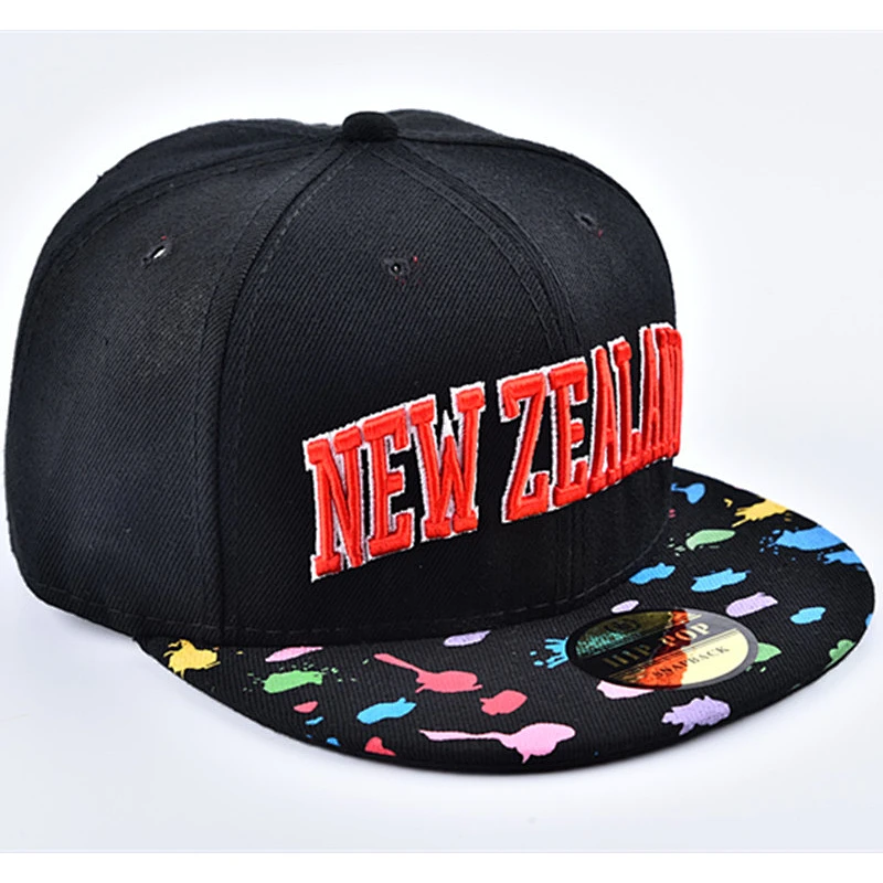 Good Quality Unisex Cotton Flat Round Bill Snapback Caps Gorras