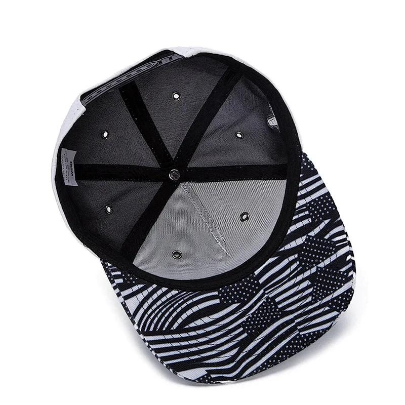 wholesale Customize OEM zebra pattern flat bill men snapback hats and caps