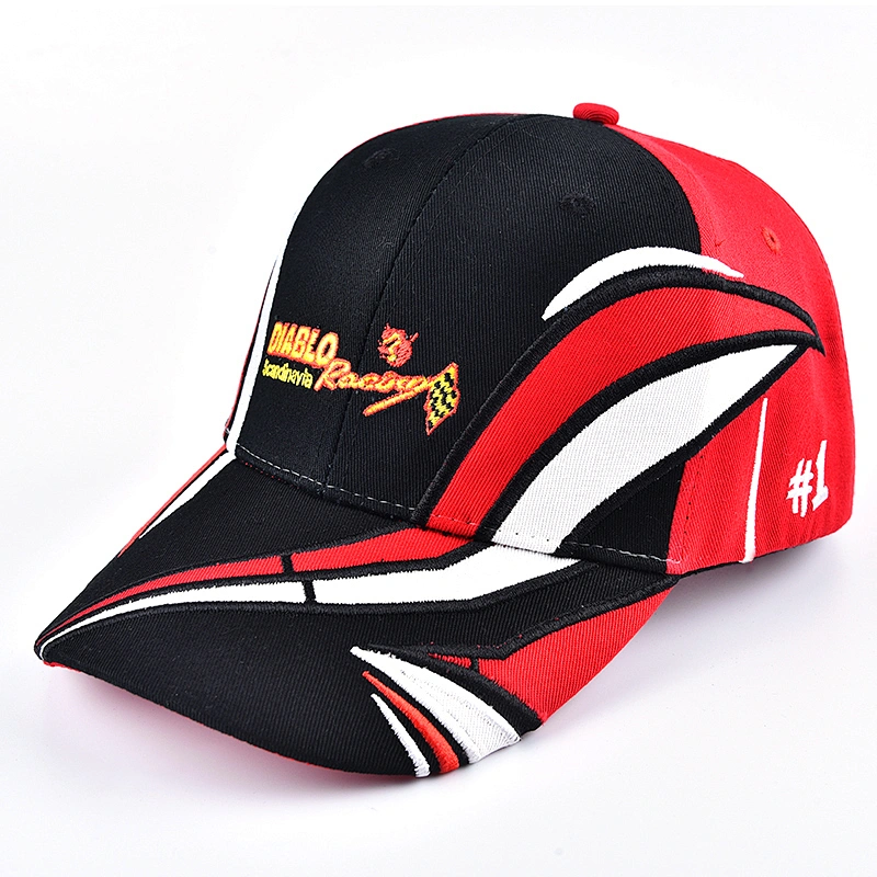 customized made cotton twill 6 panel structured sports baseball cap and hat with embroidery and logo
