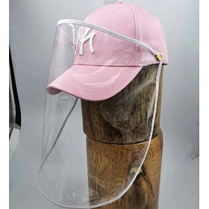 Whosale anti flu baseball hats sport caps with Transparent TPU mask