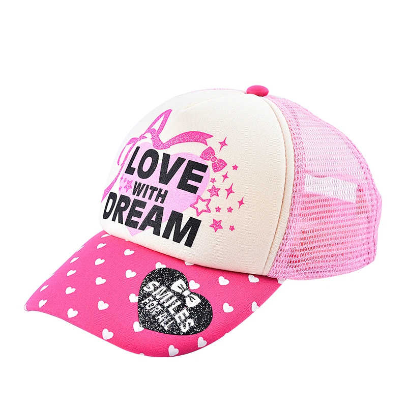 fashion wholesale printed logo mesh  hat,custom  cap