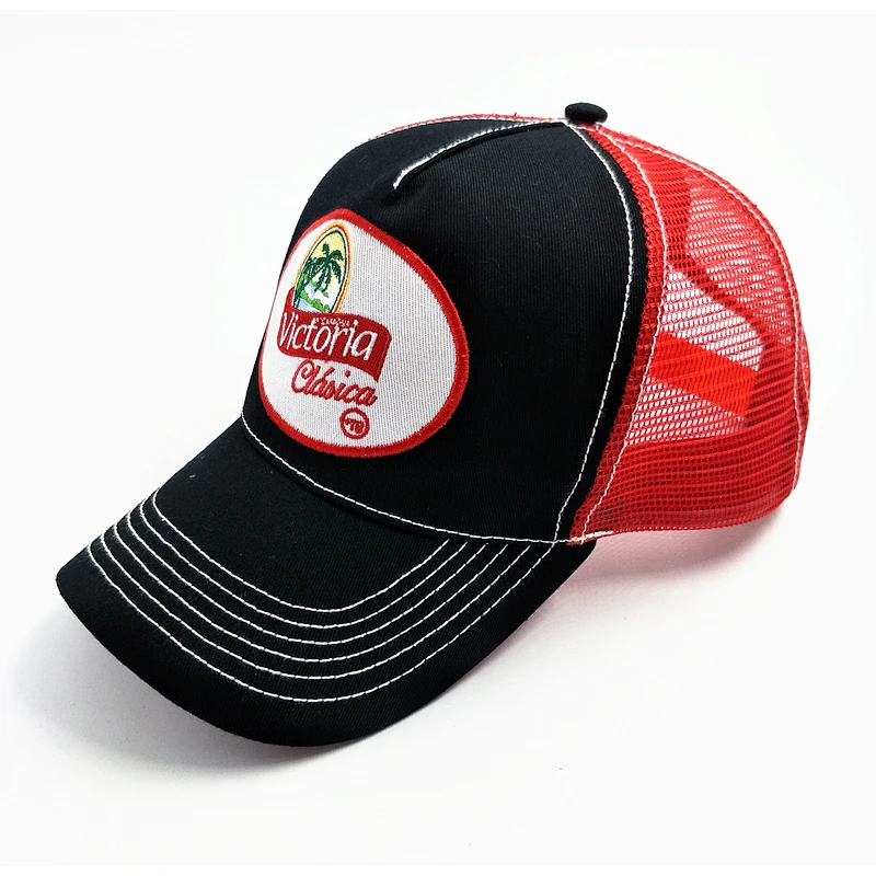 Wholesale good saling high quality trucker mesh baseball cap and hat with custom embroidered logo in cheap price factory direct