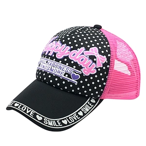 fashion color wholesale printed logo mesh  hat,custom  cap