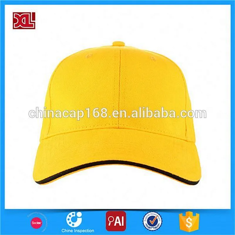 Promotional 6 Panel Sandwich Sport Plain Caps Unisex Baseball Hats in Stock