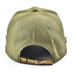 Embroidered Patch Washed Cotton Mens Distressed Baseball Casquette Hat