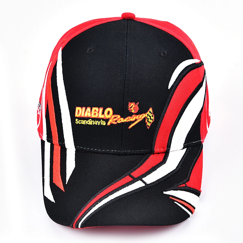 customized made cotton twill 6 panel structured sports baseball cap and hat with embroidery and logo