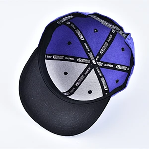 Custom Logo  Flat Brim 6 Panel Snapback Hats Sport Caps