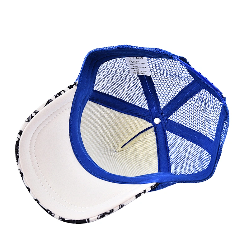 fashion wholesale printed logo mesh  hat,custom  cap