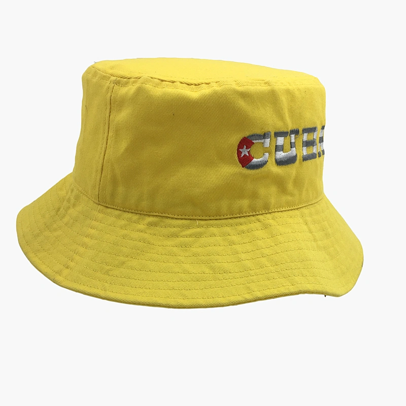 2019 Embroidery Logo Fisherman Hat Cotton Bucket Hat