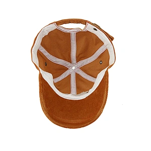 Factory Wholesale Applique 6- Panel Corduroy Baseball Sport Winter Hat Cap
