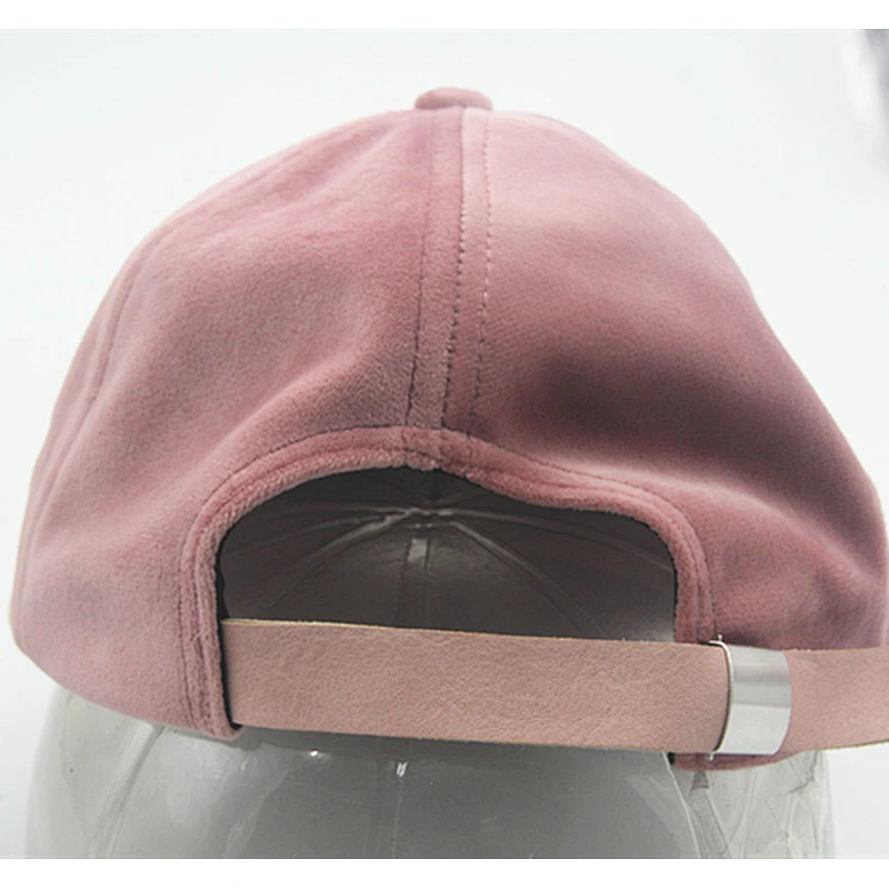 Women Curved Eaves Velvet Winter Blank Baseball Casquette Hat