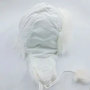 Wholesale Factory Women Russian Winter Hat Caps with Ear Flaps and Fur Balls